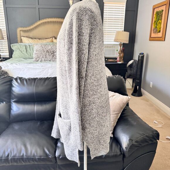 Old Navy Women’s Shaker Stitch Open Front Cardigan Sweater Grey Marl Size M - Picture 6 of 12